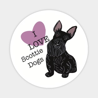 I love Scottie Dogs Valentine Magnet